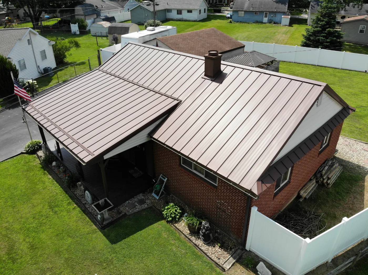 Commercial roof inspection documented in Mount Comfort